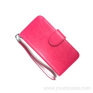 Custom Leather Wallet Phone Case With Mirror Card